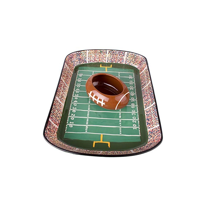 Football Stadium Chip And Dip Sports Serving Set
