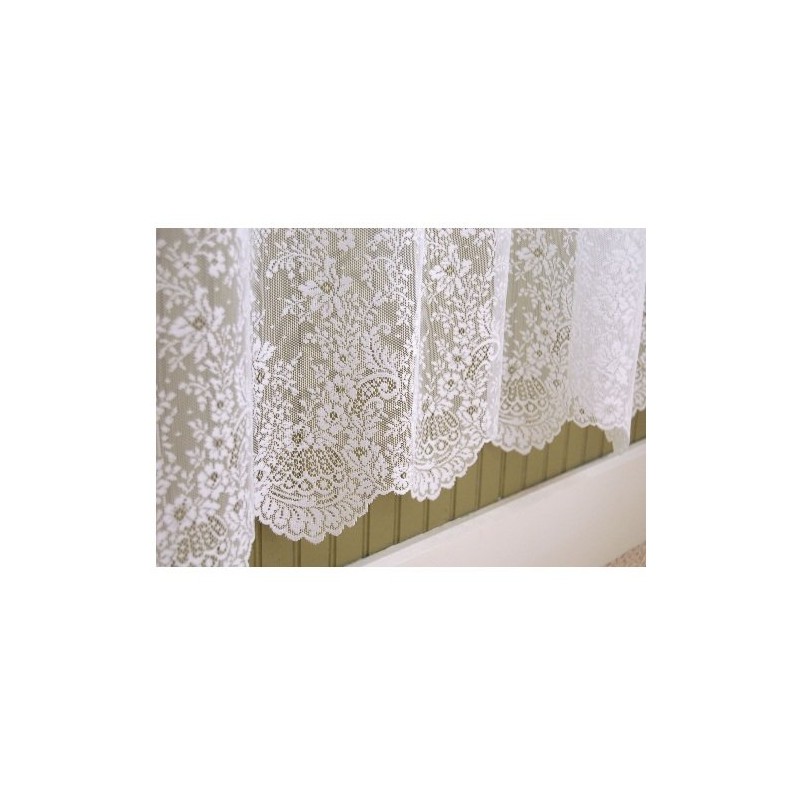 Heritage Lace Floret 60-Inch Wide by 84-Inch Drop Panel, Ecru