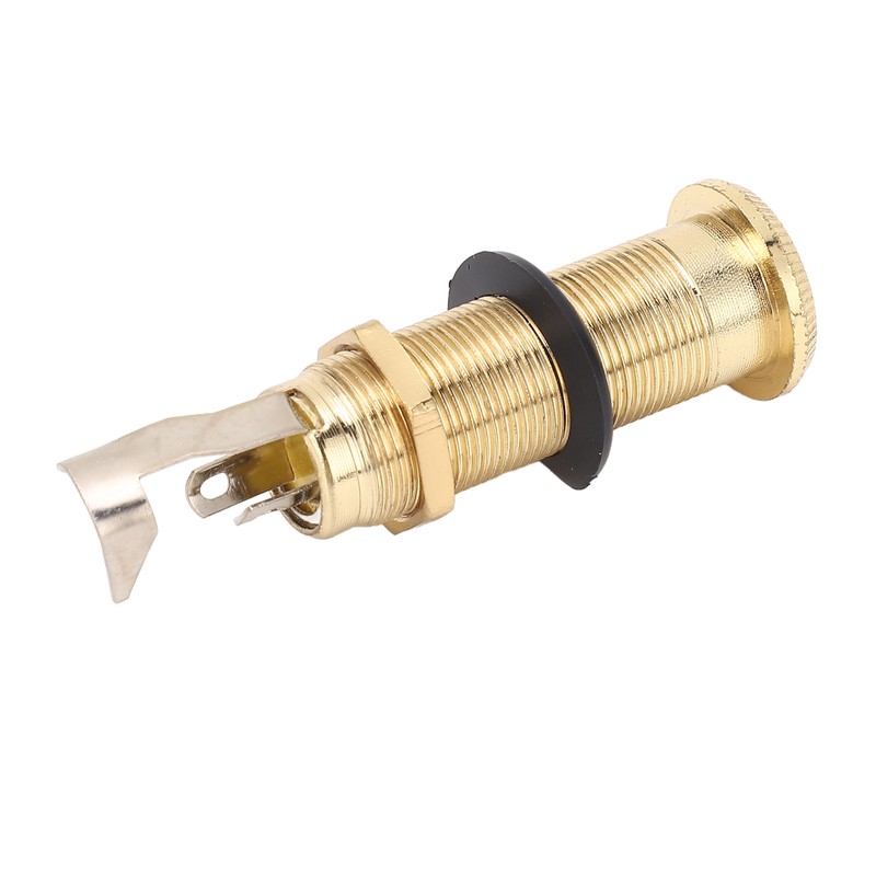 Guitar End Pin Jack Socket Threaded Metal 6.35mm for Bass