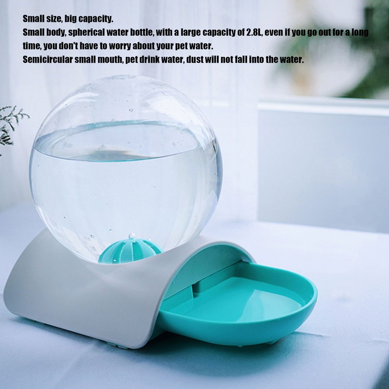2.8L Pet Gravity Waterer Dispenser Automatic Water Drinking Fountain for