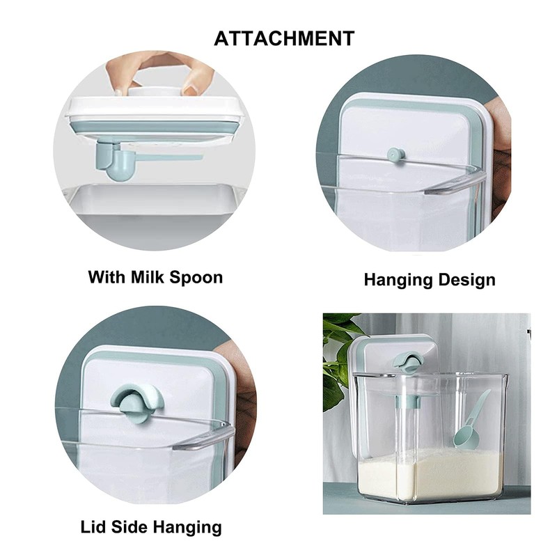Cozey Daily Formula Dispenser Container with Scraper and Scoop 730g
