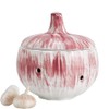 Acaino Ceramic Garlic Pot Garlic Storage with Lid and Ventilation