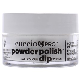 Cuccio Colour Powder Nail Polish - Lacquer For Manicure And Pedicure - Highly Pigmented Powder That Is Finely Milled - Durable Finish With A Flawless Rich Color - White W/ Silver Mica - 0.5 Oz