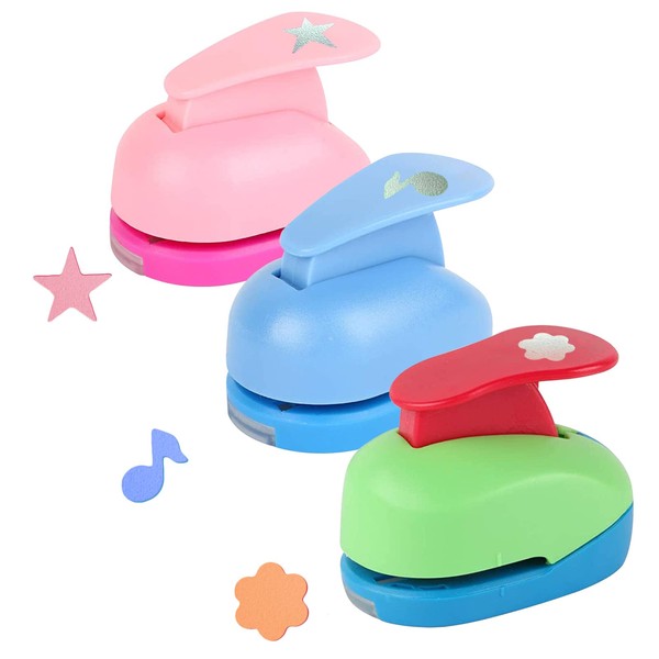 RoxNvm Paper Punch Set, 3PCS Craft Punch Shapes, DIY Mini