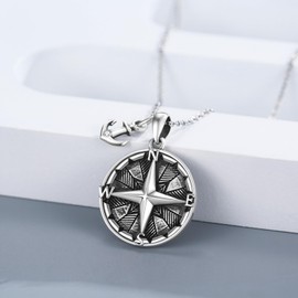 KINGWHYTE Dragon Necklace 925 Sterling Silver Celtic Knot Dragon Pendant Necklace for Men Women Boys Irish Vintage Pendant Dragon Gift, Silver