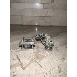 McDonald's Restaurant & I'm Speedee Hamburger Mascot Silver Tone