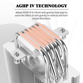 Thermalright Burst Assassin 120 SE ARGB White CPU Cooler, 6 Heat Pipes Heatsink, 12cm PWM Fan CPU Air Cooler, AGHP Technology, for Intel LGA1851/1700/115X/1200,AM4/AM5, 148mm High Heatsink Cooling