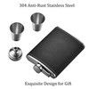 Yenghome Hip Flask Set, 8 OZ Premium Stainless Steel Leather