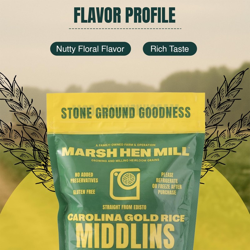 Marsh Hen Mill Carolina Gold Rice Middlins | Premium Heirloom