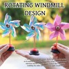 3 Pack Car Mirror Pinwheel, Reflective Windmill Decoration