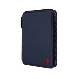 TORRO Cartera de viaje - Organizador de viaje de cuero genuino con portapasaportes y tarjetero desmontable (Azul)