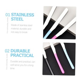 minkissy 3pcs Stainless Steel Makeup Mixing Spatula Foundation Makeup Spatula Cosmetic Mixing Rods for Skincare