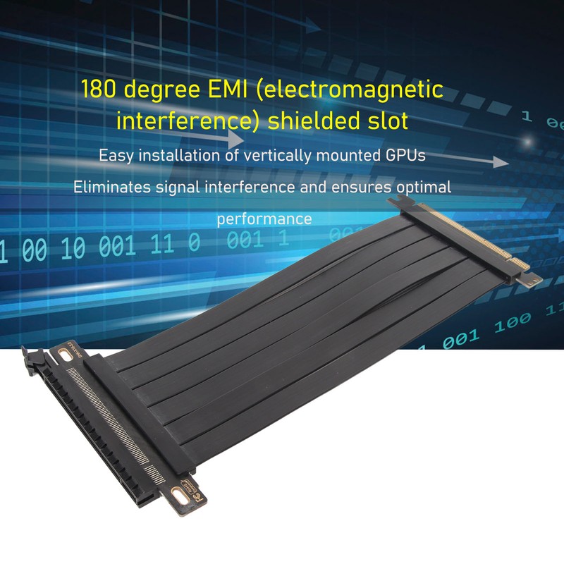 PCIE 3.0 X16 Extender Riser Cable High Shielding Property 180