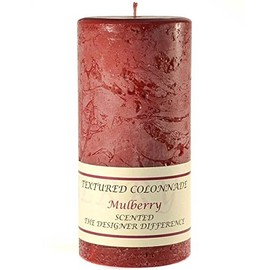 KYS Pack of 2, Textured 4" x 9" Pillar Candles Mulberry for Weddings, Home & Event Decoration, Relaxation, Made in US