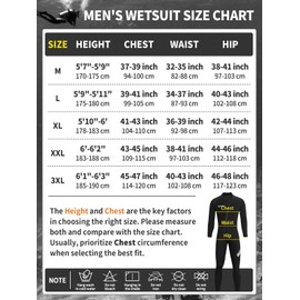 Owntop 5mm Neoprene Wetsuit for Men - Full Diving Suits Stretch Long Sleeve One Piece Dive Skin Front Zip UPF50+ Thermal Thicken Swimwear for Scuba Surfing Snorkeling, L