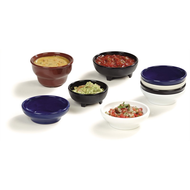 Carlisle FoodService Products 087803 Molcajete Ramekin, 8 oz. Black, Melamine