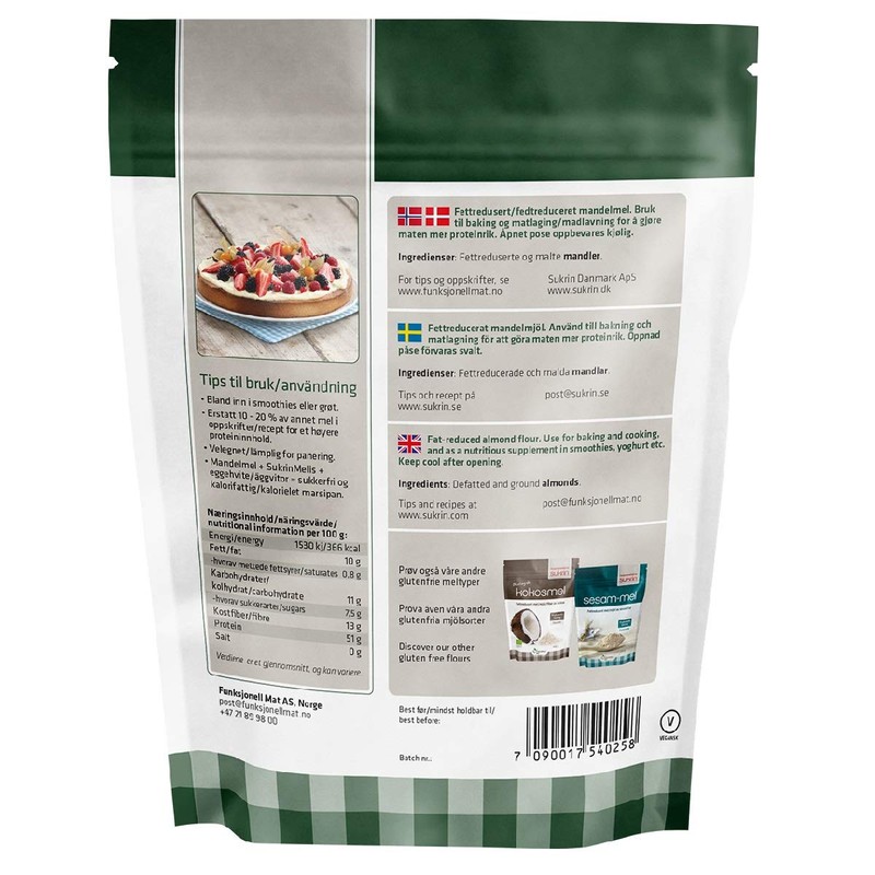 Sukrin Defatted Almond Flour 400g Twin Pack