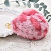 Leopard Heart Keychain Set for Women Girls Cute Fluffy Keychains
