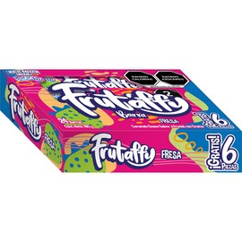 Frutaffy barra Fresa de 6 g. Display con 24 pzas + 6 pzas gratis.