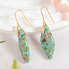 HAISWET Stone Drop Earrings for Women Leaf Shape Created Imperial