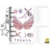 Transparent Girl Sticker Notebook, Removable, A7 Size, 6 Holes, Seal,