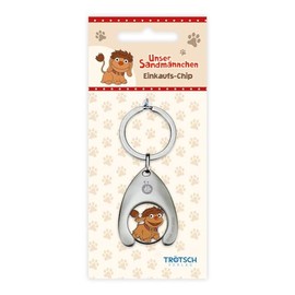 Trötsch Unser Sandmännchen Einkaufschip Moppi: Einkaufswagenchip Schlüsselanhänger