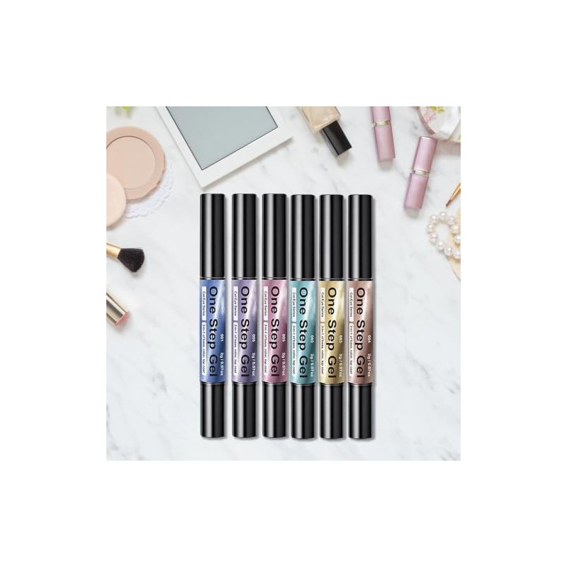 Rotuladores Color Para Uñas 6 Piezas Magnético Alto Brillo Secado