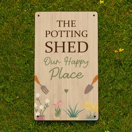 Red Ocean The Potting Shed Sign For Garden Summerhouse Greenhouse 22x12cm Acrylic Garden Sign For Outdoors Gifts Her Him Men Women Potting Shed Plaque Signs Outside