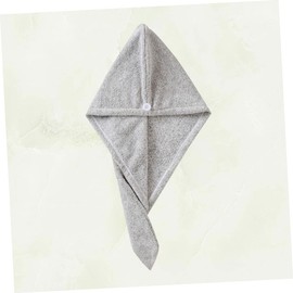 BIUDECO Super Absorbent Hair Drying Cap Grey Bamboo Charcoal Cap for Fast Dry Frizz and Heat Styling