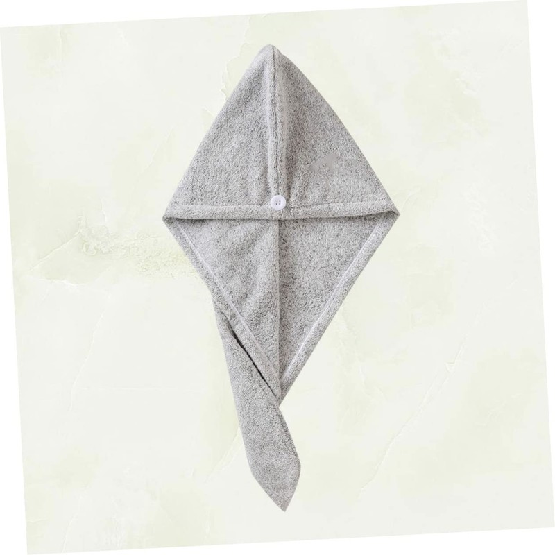 BIUDECO Super Absorbent Hair Drying Cap Grey Bamboo Charcoal Cap
