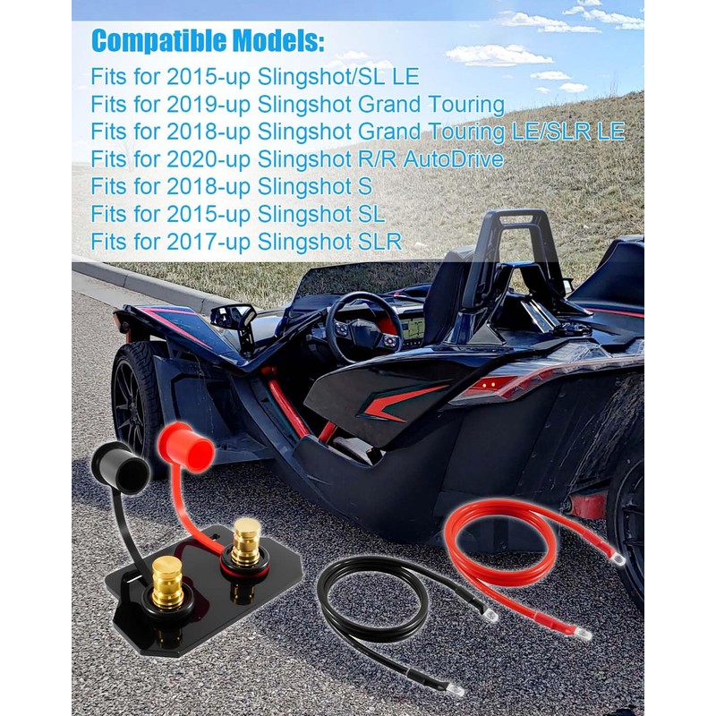 Battery Charger Post Compatible with Slingshot Grand Touring/S/SL/SLR/R, Charging and