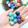 10 Pcs Natural Multi-color Gems Crystal Healing Mineral Eggs Quartz