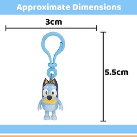 VFM e-Store - Bluey Bag Clip Childrens Video Game Accessories Birthdays, Gifts, Boys and Girls - 5.5cm x 3cm Blue