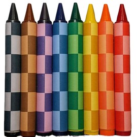 Handcrafted Handy Dandy Notebooks 8 Joe Checkered Colored Jumbo Crayons Collection