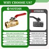Brass Garden Hose Shut Off Valve with Full-Flow Design -