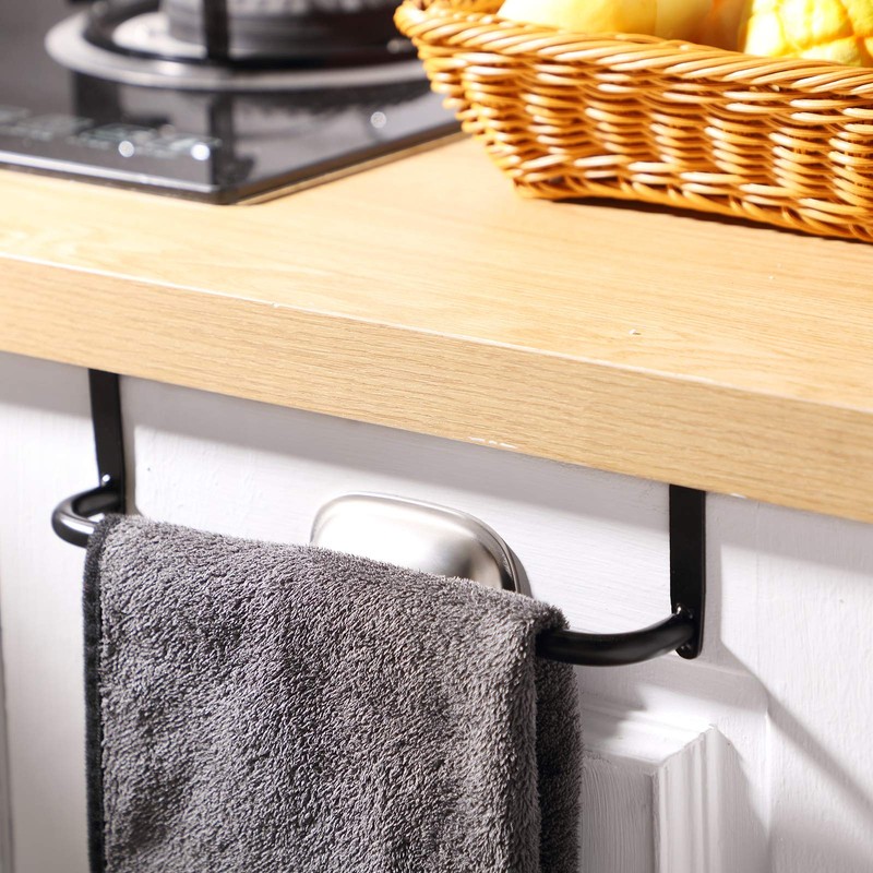 2 Pieces Metal Towel Bar Kitchen Cabinet Towel Rack Strong