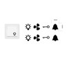 Switch Sticker Pack of 8 Switch Sticker Symbols with 2 Bells 2 Light 2 Fans and 2 Key Stickers (RP33) (14 mm)