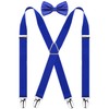 Men's X Back Suspender and Bow Tie Set Elastic Adjustable