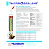 Thermosealant RTV Silicone Sealant-Clear-10.1 Ounce -Permanently Flexible-Industrial Grade-Pkg of 3