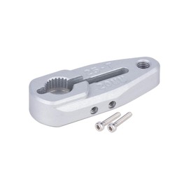 25T Servo Bocina 24 mm 20 mm 7075 Aluminio para servo Brazos 1/10 RC Protek Savox Futaba Servo 1/10 Arrma Buggy Granito Monster Truck Raider 2WD (Plata 20 mm)
