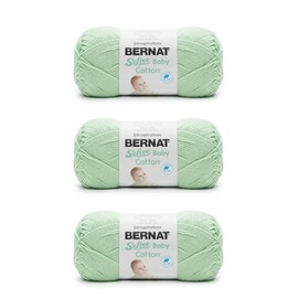 Bernat Softee Baby Cotton Jade Frost Yarn - 3 Pack of 120g/4.25oz - Blend - 3 DK (Light) - 254 Yards - Knitting/Crochet