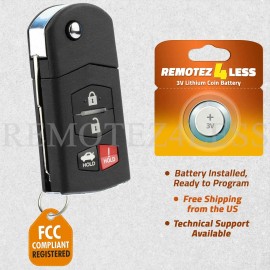 Remotez4less For 2005 2006 2007 2008 Mazda 6 Sedan RX-8 Keyless Entry Flip Remote Key Fob