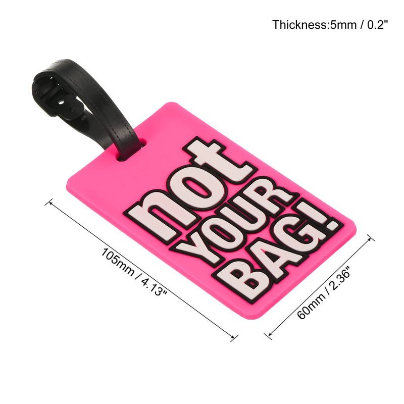 MECCANIXITY Luggage Tag, PVC Identifier Card Holder Label, Not Your