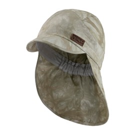 Sterntaler Peaked Cap with Neck Protection Batik Unisex Children's Hat in Cool Batik Look – Unisex Peaked Cap Children with Neck Protection, Pale Green