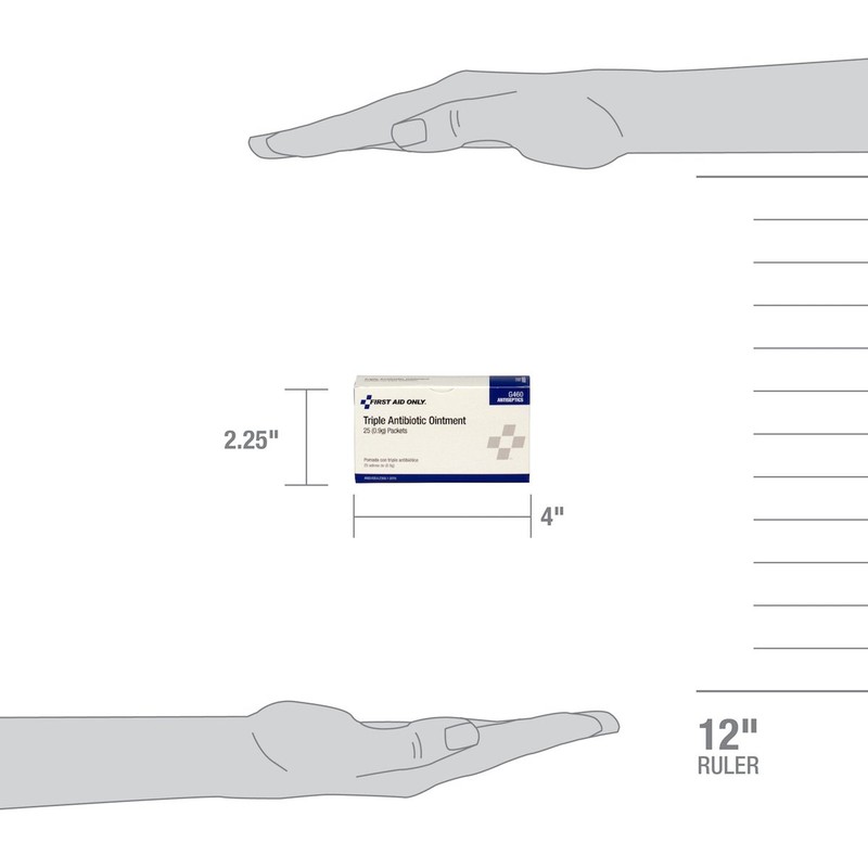 First Aid Only G460 Triple Antibiotic Ointment Packets, 25 Count