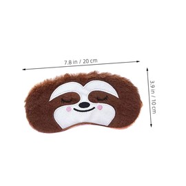 FOMIYES 2pcs Plush Cartoon Animal Sleep Masks for Fluffy Light Blocking Eye Shades for Travel School Office and Home Comfortable Breathable Design for Serene Naps