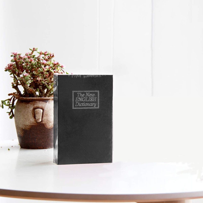 Lysmics Book Safe Box Lock Hidden Safe (Black, S)