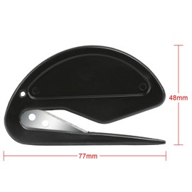 Kesote Pack of 4 Letter Openers, Foil Cutter with Metal Blade and Plastic Handle, First Day of School, Black