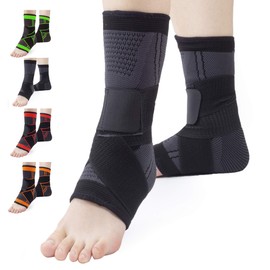 Ankle Support Brace Compression Support Adjustable Sleeve for Injury Recovery, Joint Pain and More, Arch Brace Support & Foot Stabilizer, Ankle Wrap Protect Against Ankle Sprains or Swelling