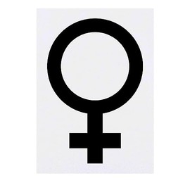 'Female Symbol' Temporary Tattoo - Water Resistant, Skin-Safe, Non-Toxic Transfer (TO00061329)
